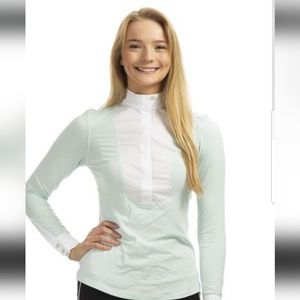 Chestnut bay equestrian show shirt
